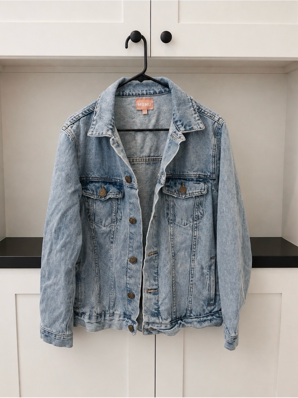 Show Me Your MuMu Light Blue Washed Denim Jacket bride